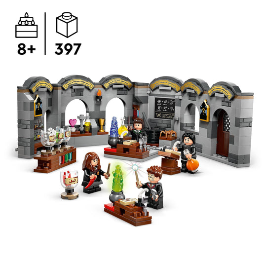 LEGO Harry Potter Hogwarts Castle: Potions Class, fantasy toy, buildable classroom, gift idea for boys, girls, and all fans, with Hermione Granger and Severus Snape 76431
