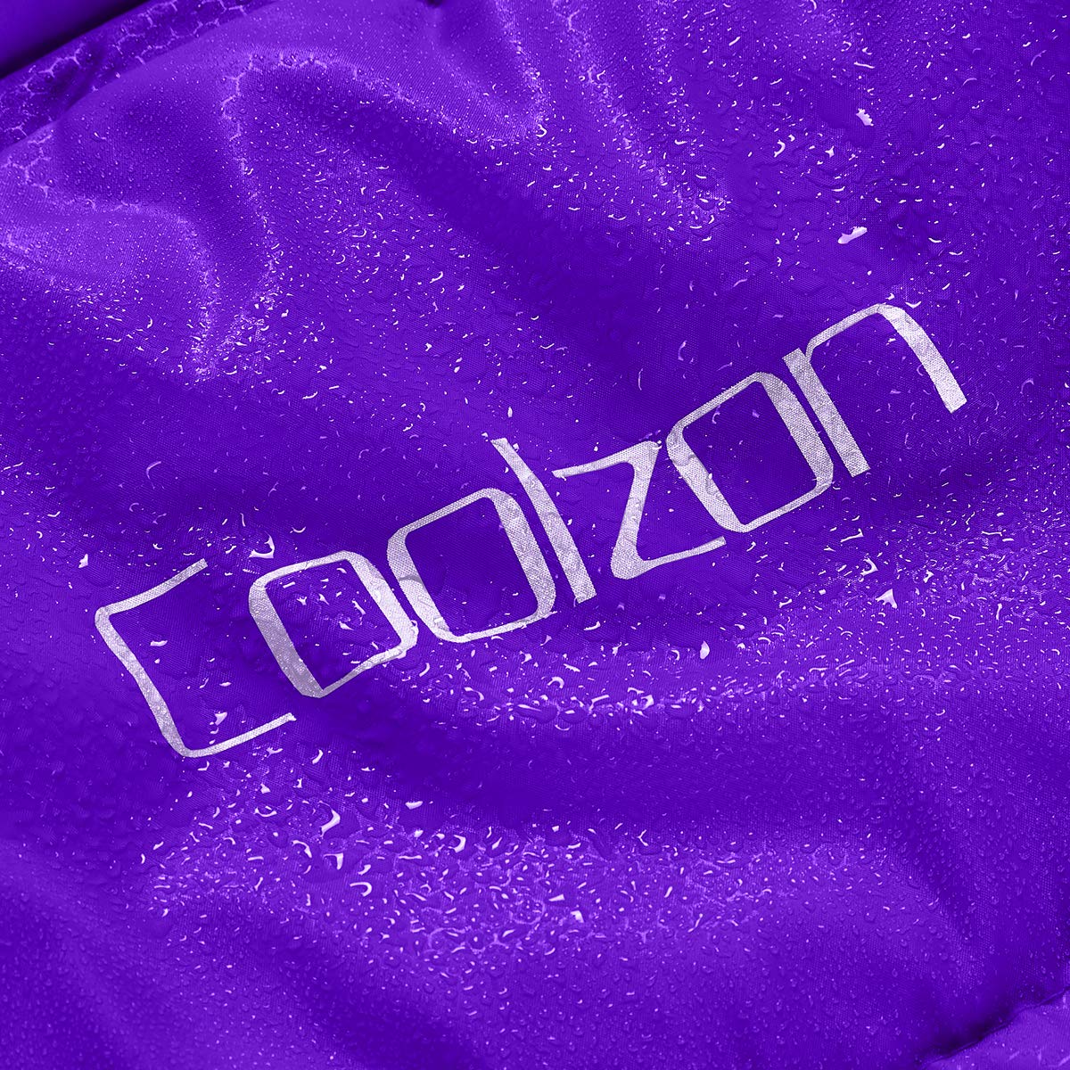 Coolzon sleeping bag for outdoor camping 3-4 seasons, adult rectangular sleeping bag small pack size ultralight carrying bag, soft thick and warm for outdoor camping, travel, hiking, purple.