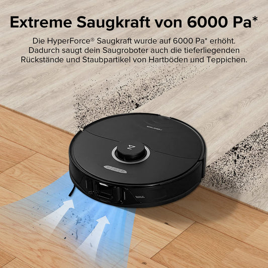 Roborock S8 robot vacuum with dual brushes, 6000Pa suction, 3D structured obstacle avoidance, compatible with Alexa for pet hair (Upgrade S7).