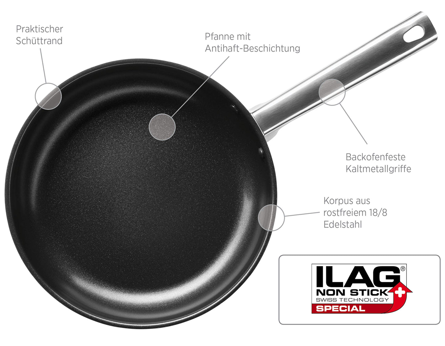 Mäser 926757 Asterion, copper-colored cookware set with modern design, 4 pots, 1 non-stick pan, and 3 glass lids. Suitable for all stovetops, including induction. Made of stainless steel and glass.