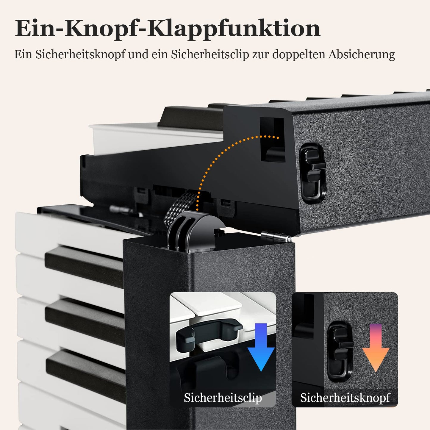 COSTWAY 88-Key Electric Piano Keyboard, Foldable, Portable Digital Keyboard (128 rhythms, 128 tones, and 20 demos) Digital Piano Set for Kids and Adults (Black)