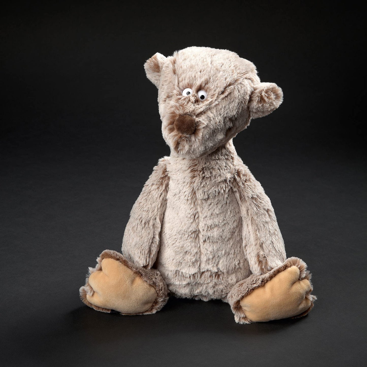 SIGIKID 39679 Ah Good Edition BeastsTown Bear for girls, boys, and adults. Recommended plush toy for ages 2 and up. Beige-Grey/Bear.