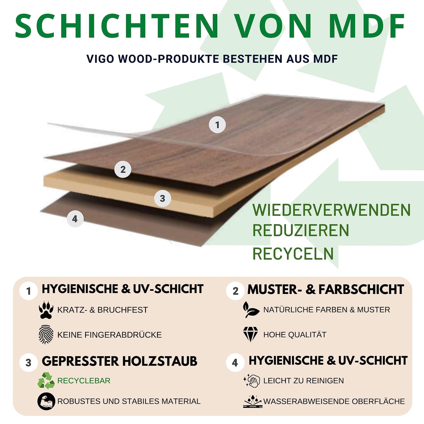 Vigo Wood Laptop Table - Laptop Tray Stand for up to 17.3 Inch - Cushioned Tray for Comfortable Work in Bed or on the Sofa - Sustainable Lap Desk for Home office, Study, and Relaxation.