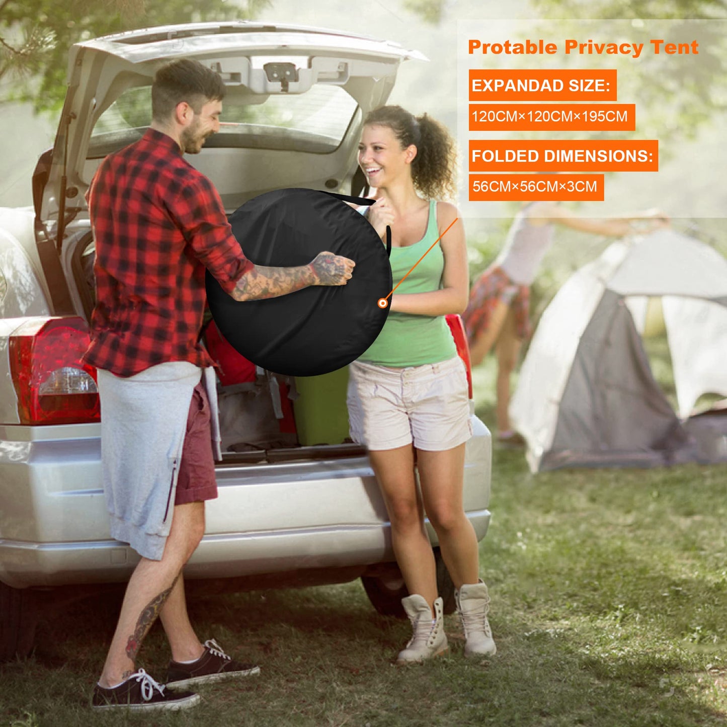 Camping toilet tent Rigloo shower tent Pop Up dressing tent Privacy toilet tent changing room portable outdoor WC tent for camping & beach, with carrying bag (UV 50+)