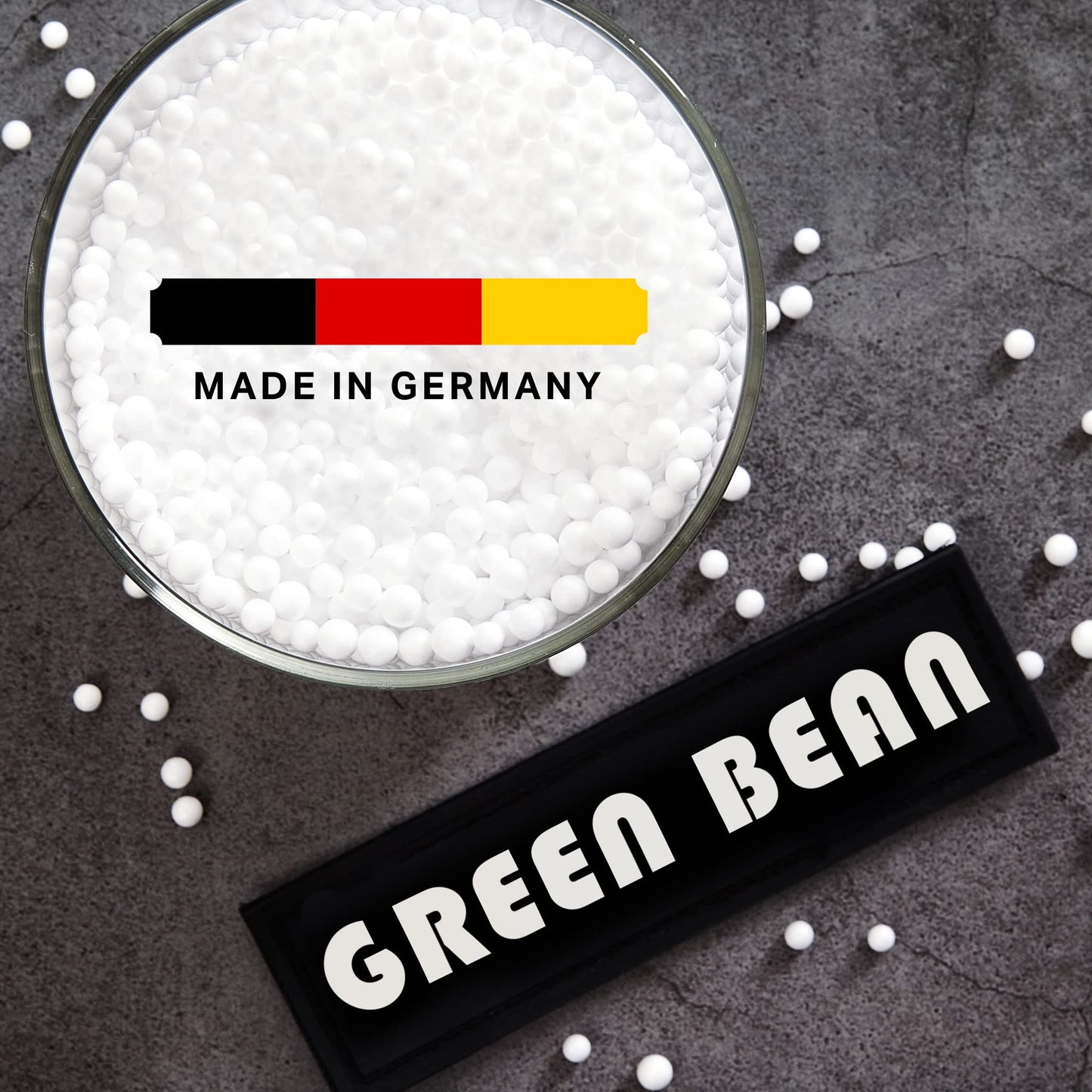 Green Bean 200 liters High-quality EPS beads from German production for bean bag filling | Styrofoam bead refill pack for cushion filling, nursing pillows, bean bags