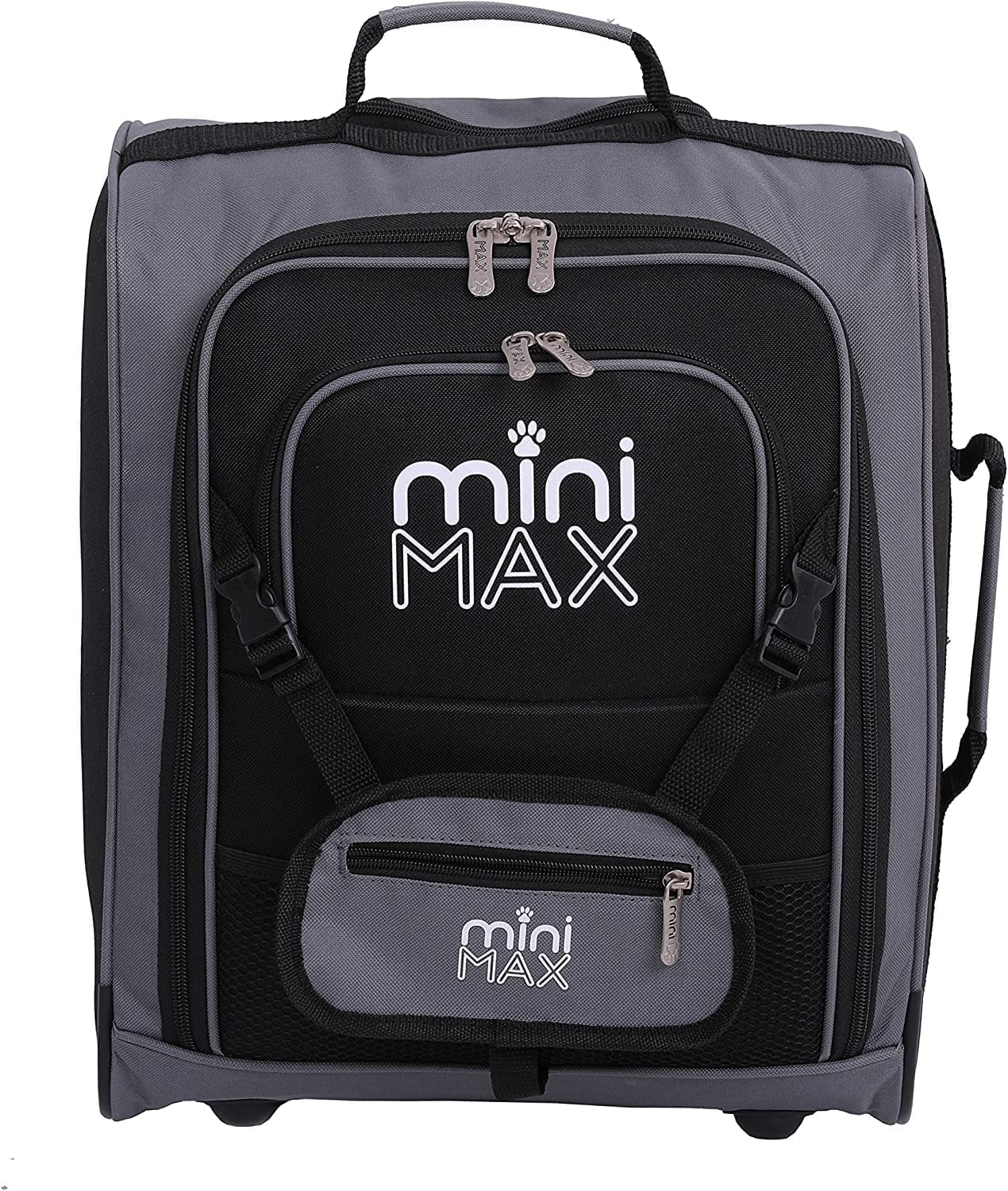 Aerolite MiniMax kids luggage 45x36x20 Easyjet Maximum Size 30L Carry-On New 2024 Under Seat Trolleys Backpack Carry On Hand Luggage Bag with 2 Year Warranty (Black)