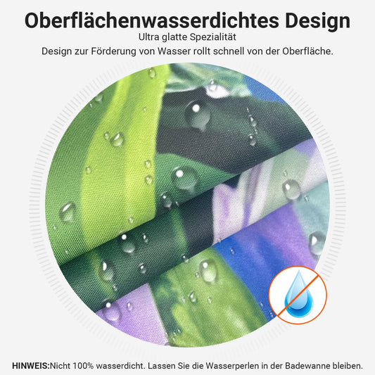 Lerores shower curtain 240x200cm colorful seabed, weighted hem anti-mold fabric, water repellent, washable polyester shower curtains with 16 eyelets and shower curtain rings for bathroom, bathtub