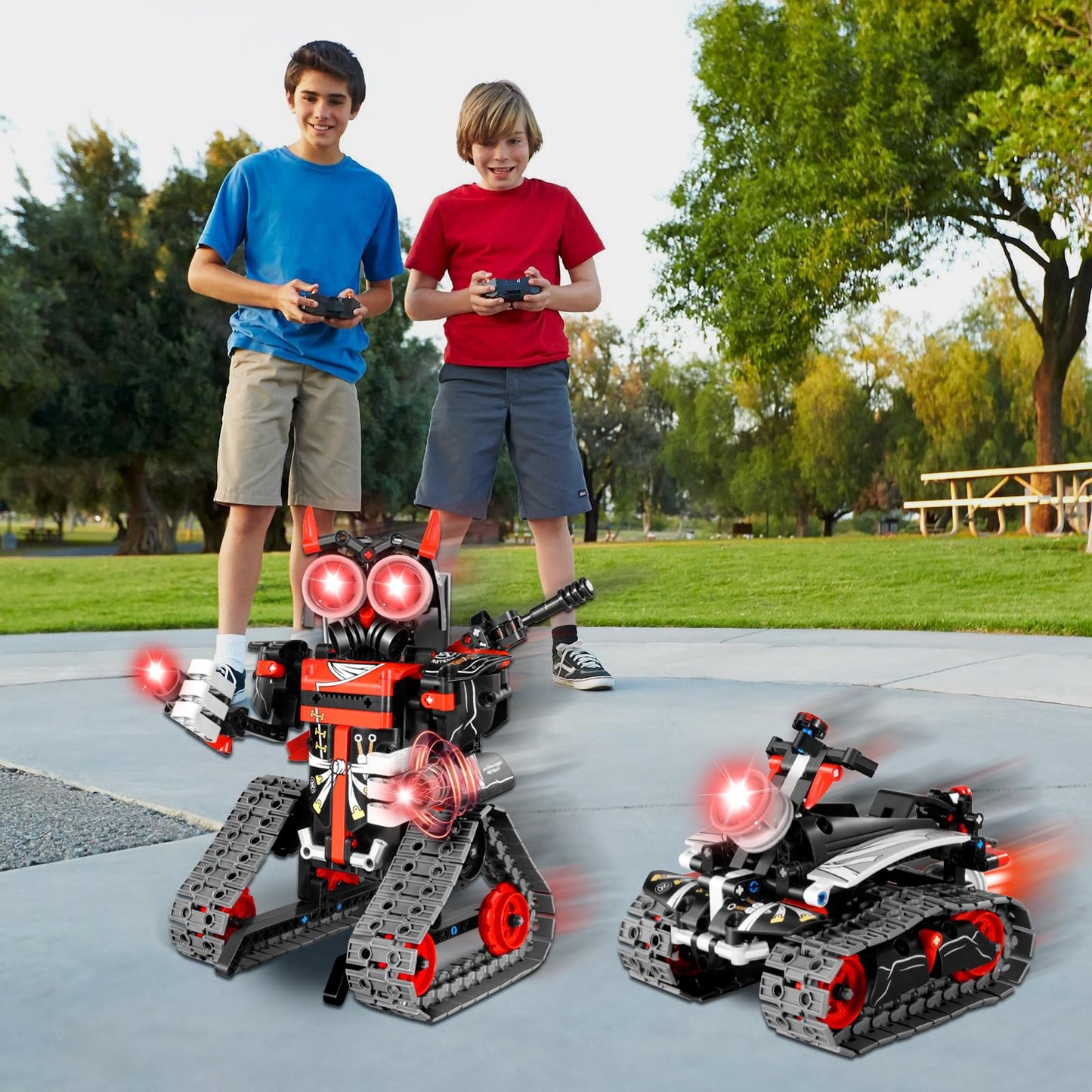 JOYTREKY Technology for 5-12+ years old boys, 3 in 1 robot kids toy for 5-12+ years old boys and girls app remote control educational technology car robot.