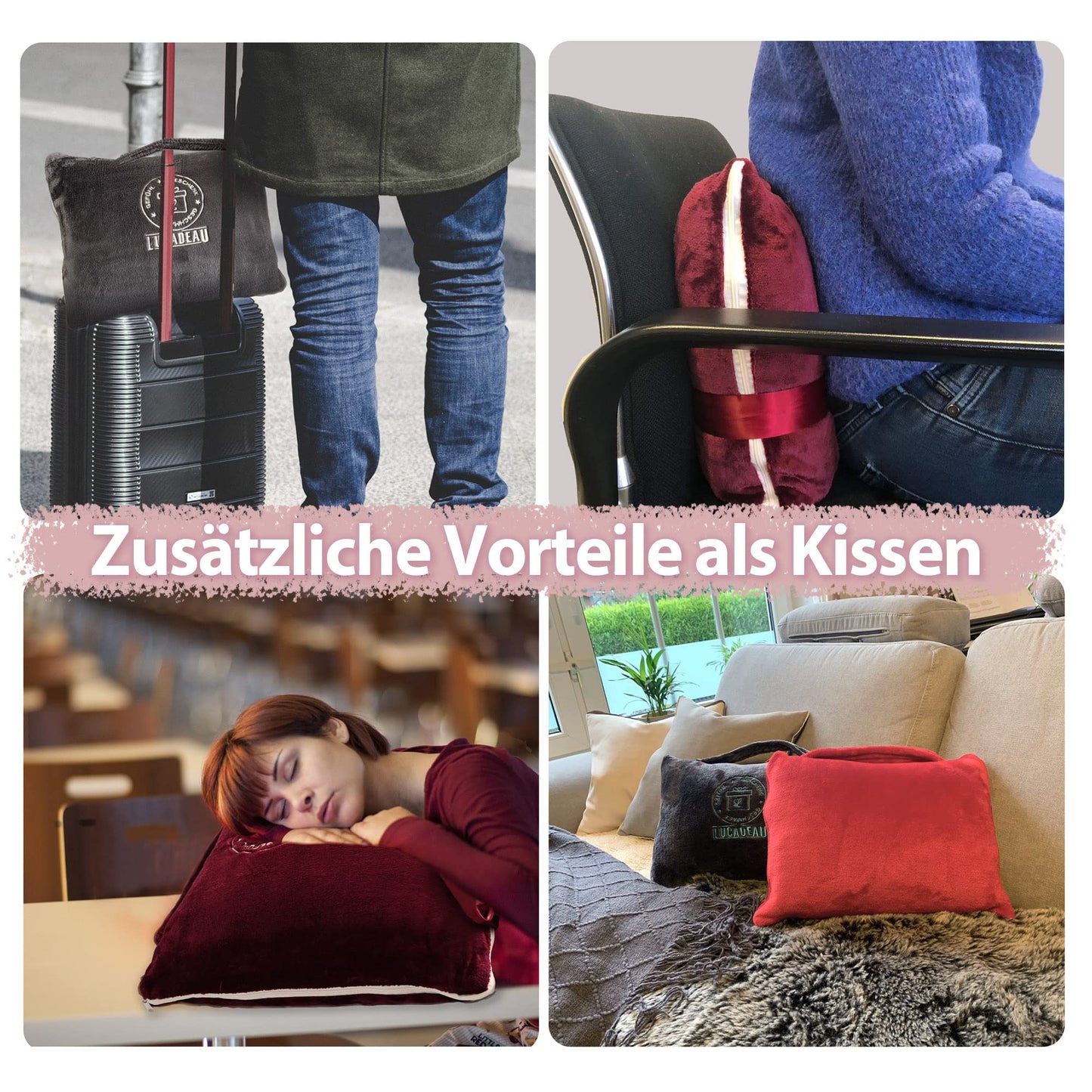 Gift for women for Christmas, snug blanket with sleeves, birthday present for mom, sofa blanket 150x200 cm (Dark gray)