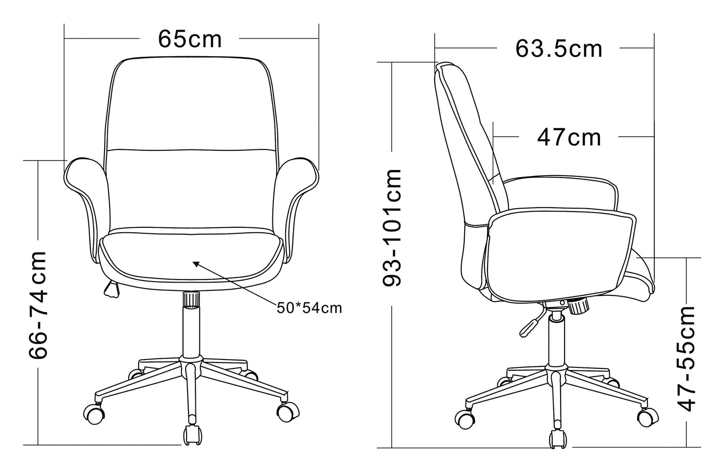 SixBros. Office Chair Pink Fabric - 0704M/3673