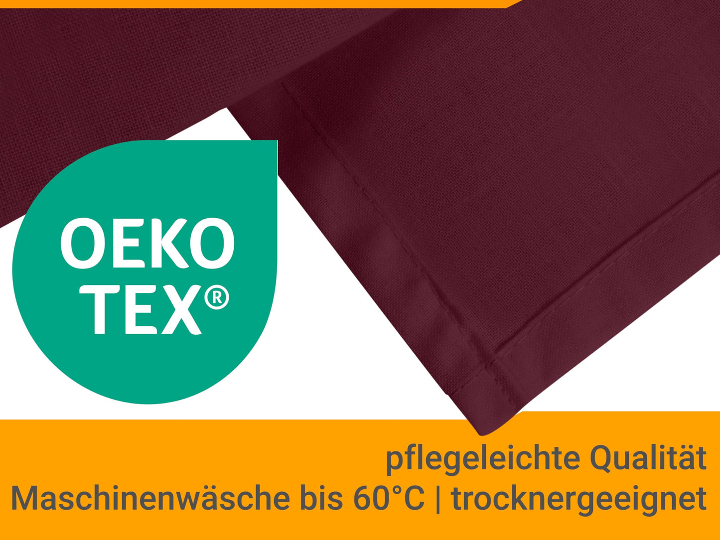 npluseins bed sheet 180x275cm - fitted sheet - perfect for patio, camping and tablecloth - RV sheet - fitted bed sheet - 100% cotton, approx. 180 x 275 cm, Bordeaux