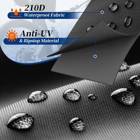 IPSXP Bike Cover, Heavy Duty 210D Oxford Bicycle Covers Waterproof, Snowproof, Dustproof, and UV Protected, Suitable for all Bike Types