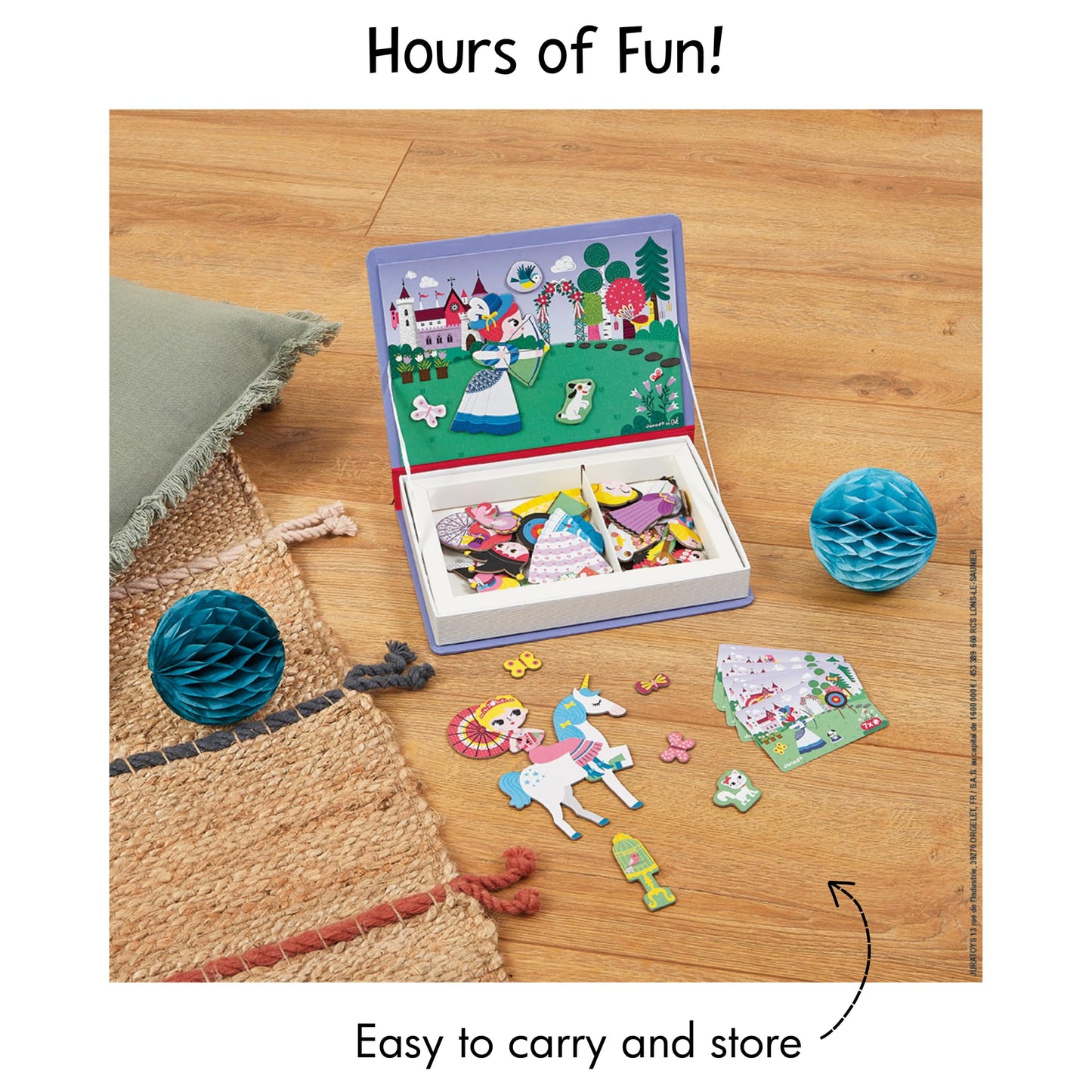 Janod J02725 Princesses Magneti'Book, Purple
