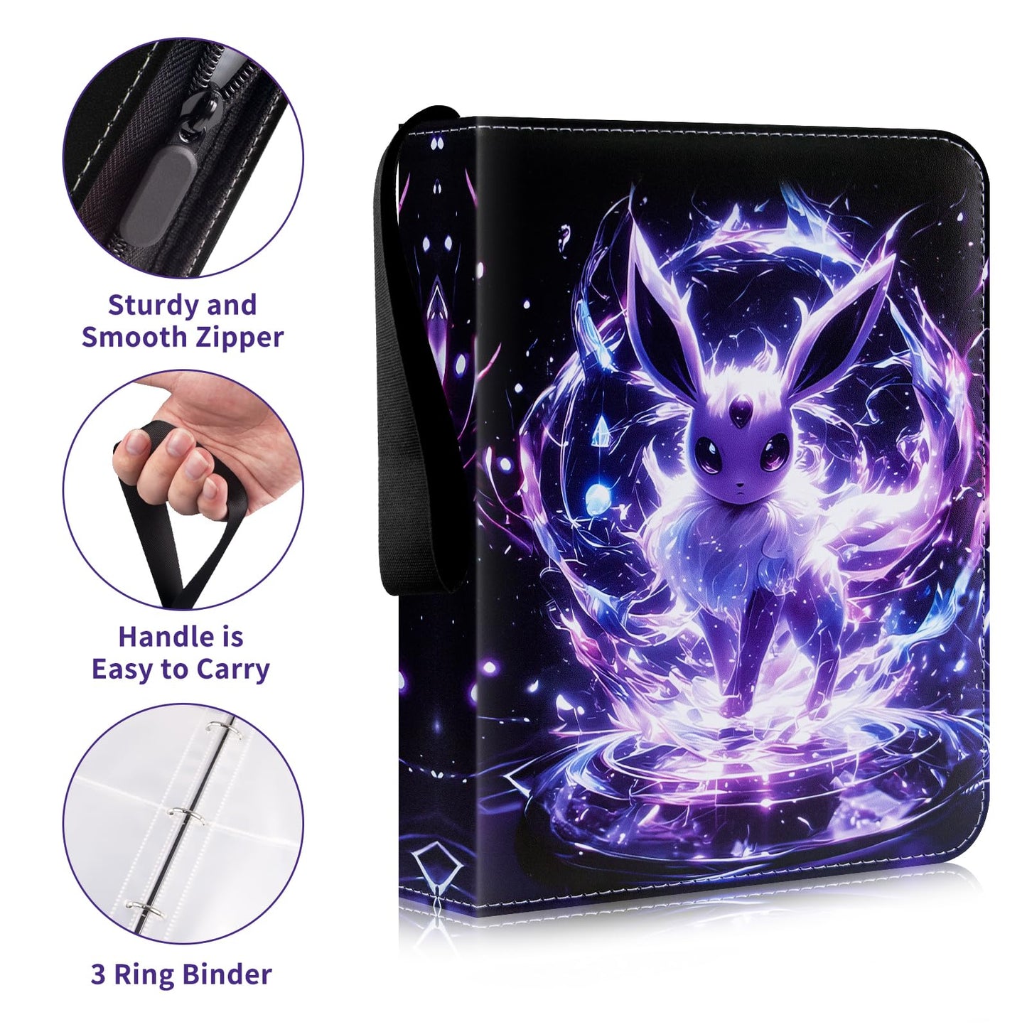 AnnuzoQ Collectible Card Album for Cards, Collectible Card Binder 50 Pages 400 Card Capacity, Collectible Album Card Holder Folder Book