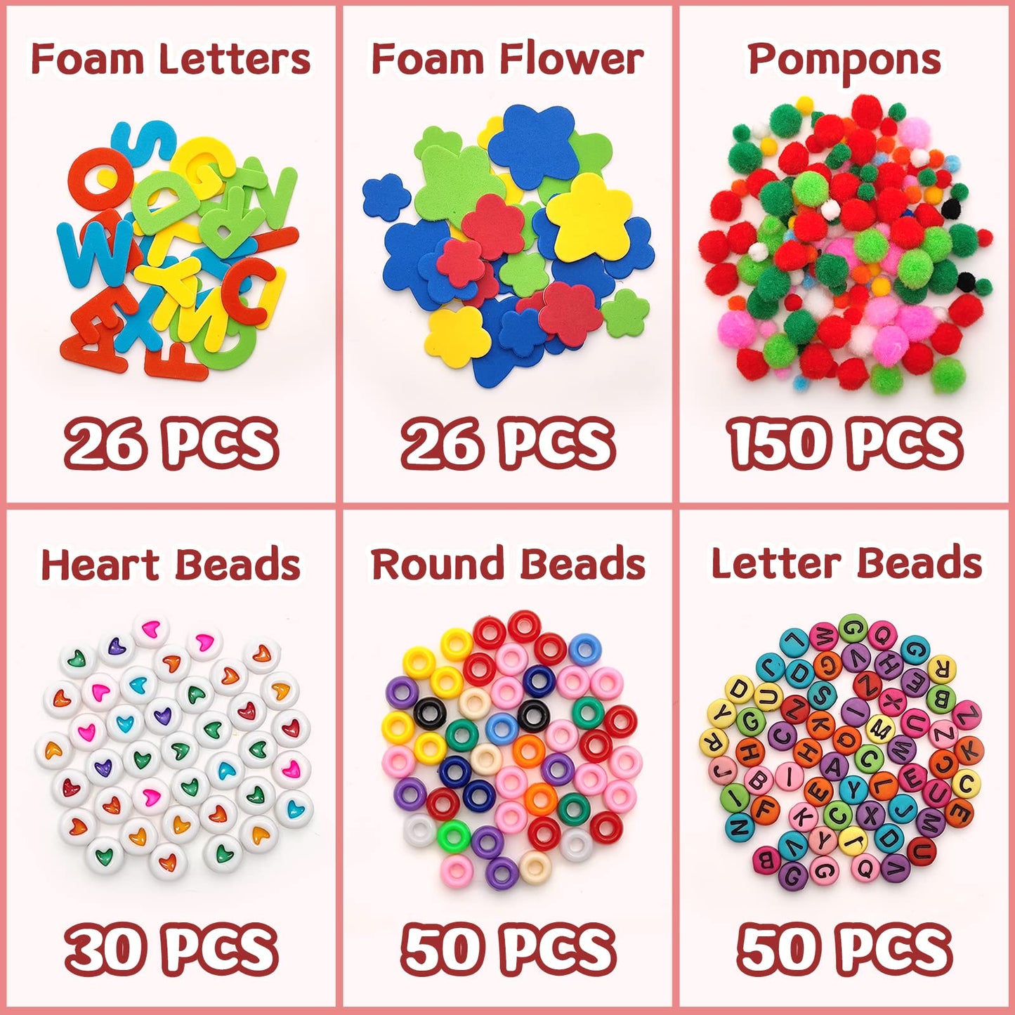 : Without Bastelset Children, 2200+ PCS DIY Crafting Craft Kit Craft Box, Craft Felt Craft Paper Crafting Supplies Craft Supplies Craft Kit Scrapbooking, Pipe Cleaners, Pom poms, Beads
