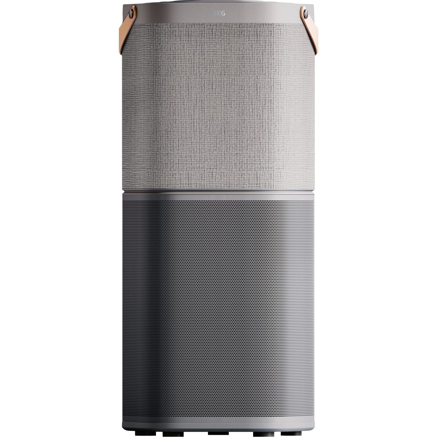 AEG AX91-604GY Air Purifier / eliminates 99.9% of airborne bacteria / only 17 dB(A) / Auto mode / air quality indicator / powerful filters / app control / up to 129 m² / light gray