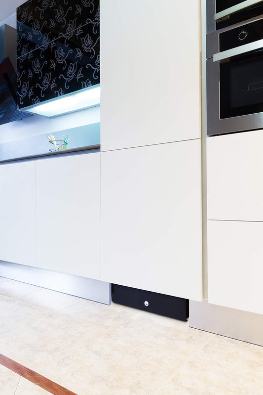 ARREGUI Box-in 22000-S1 Safe for Concealment in Kitchen Plinth, 9.8x41x45 cm, 12L, Black, 9.8 x 41 x 45 cm