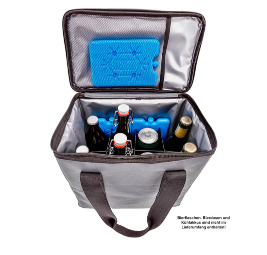 Beer cooler bag - with divider for beer bottles - man purse - beer buddy