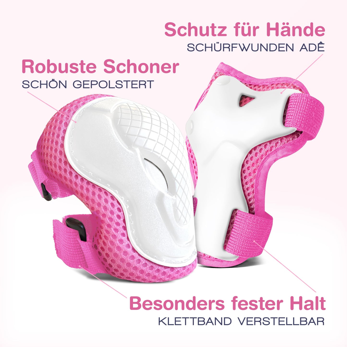 Knee Pads for Kids - For ages 2 and up - Safety tested and comfortable - Durable inline skate pads - Children's protector set - Knee and elbow guards for kids.