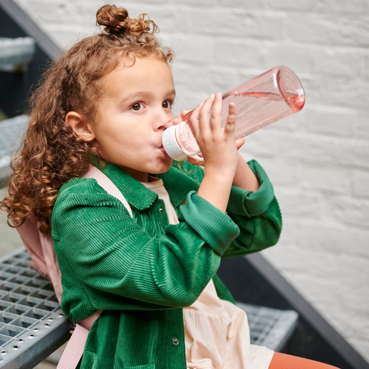 Mepal - Water bottle Pop-Up Campus - Leak-proof drinking bottle for school & on the go - Transparent drinking cup - BPA-free & dishwasher safe - 500 ml - Turquoise