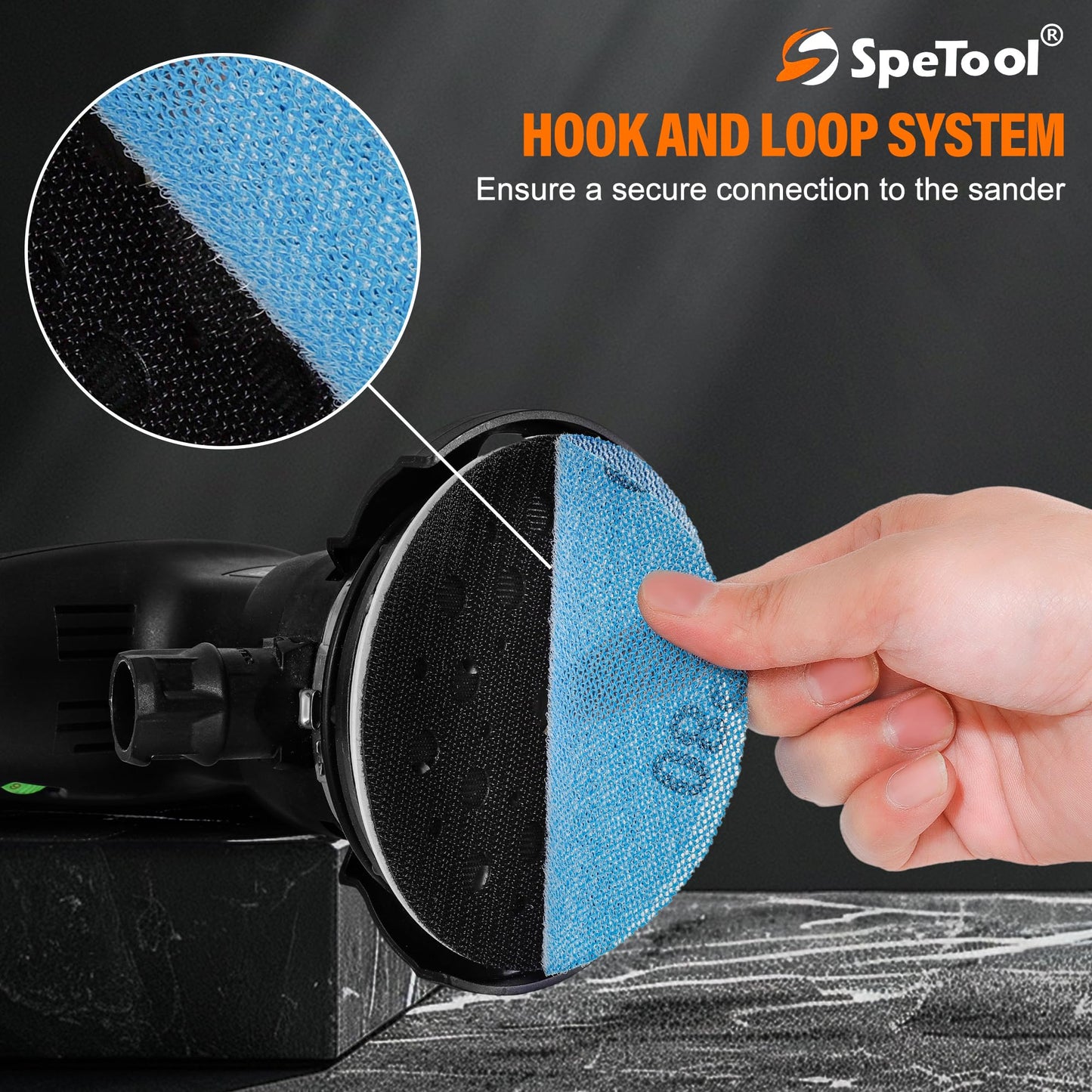 SpeTool Sanding Mesh 125mm Velcro 30 Pcs Sanding Discs Grit 120 Dust-Free Velcro Sandpaper for Wood, Drywall, Metal, Epoxy Resin