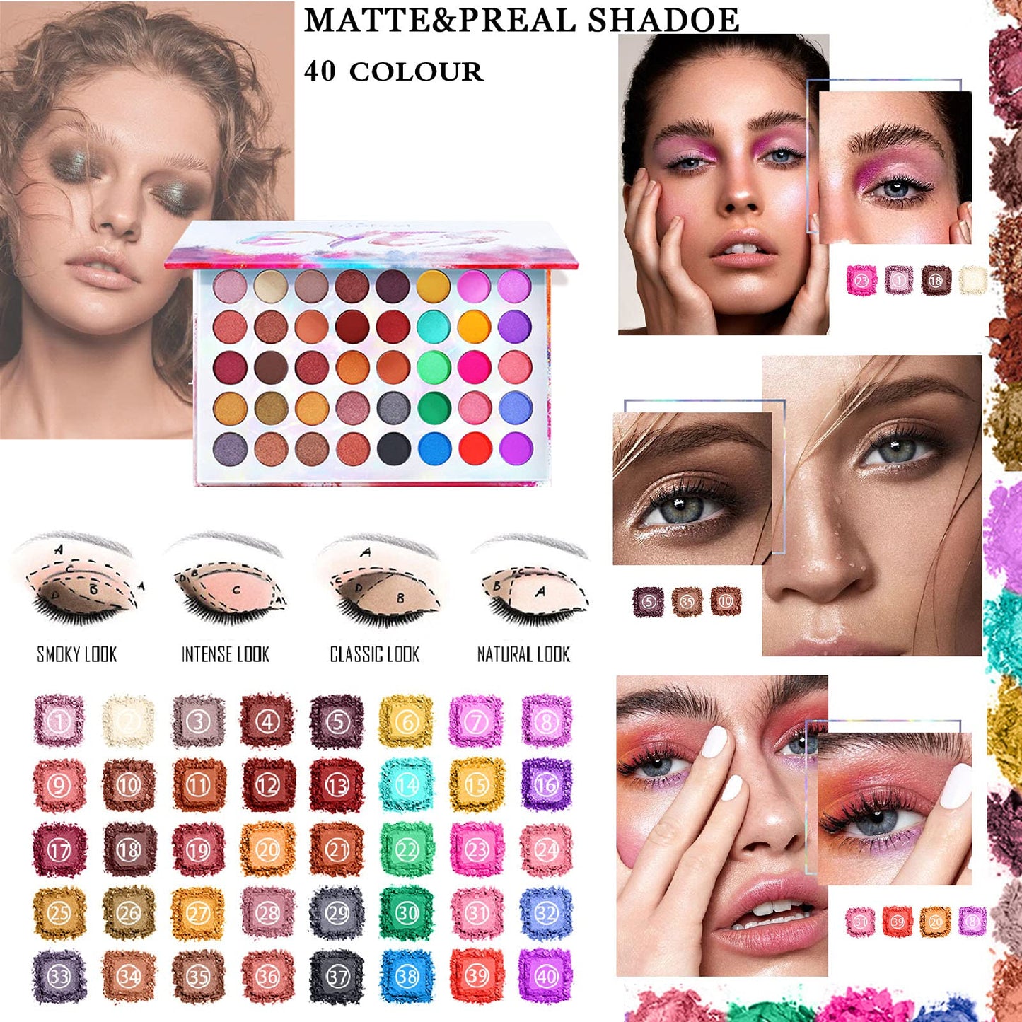 30Pcs Makeup Kit, Professional Cosmetic Set with Eyeshadow Lip gloss Blush Concealer, Multifunctional Beauty Products Set for Teenage Girls Women #5