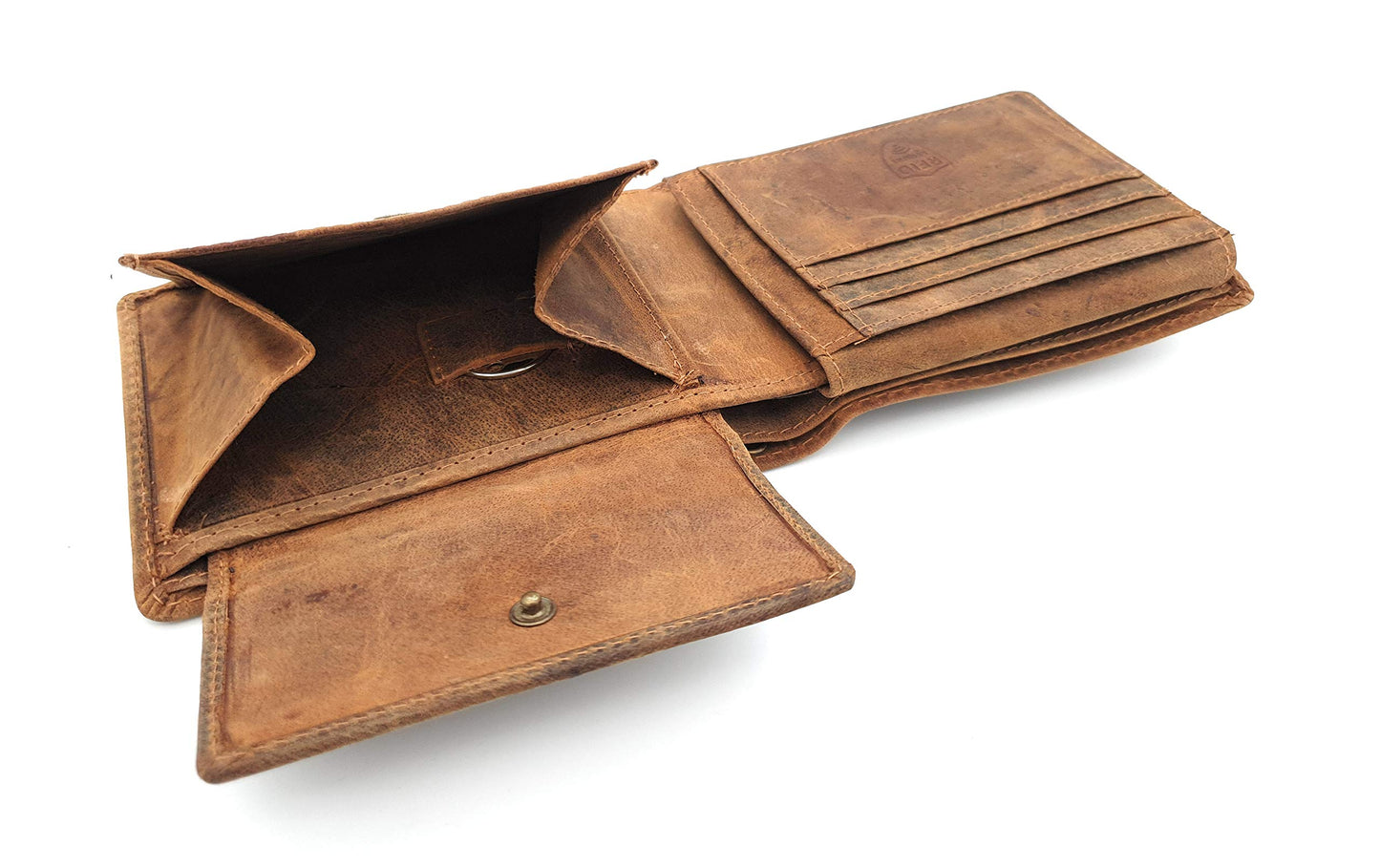 Jockey Club genuine leather biker wallet in genuine leather wallet with 50cm chain & RFID protection.
