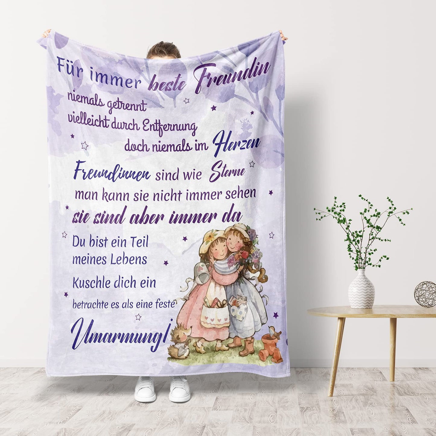 KAAYEE Gifts for Best Friend, Cozy Blanket, Fluffy Blanket Gifts for Girlfriend, Christmas Birthday Gift for Girlfriends, Women's Blanket 130x150cm (Girlfriend)