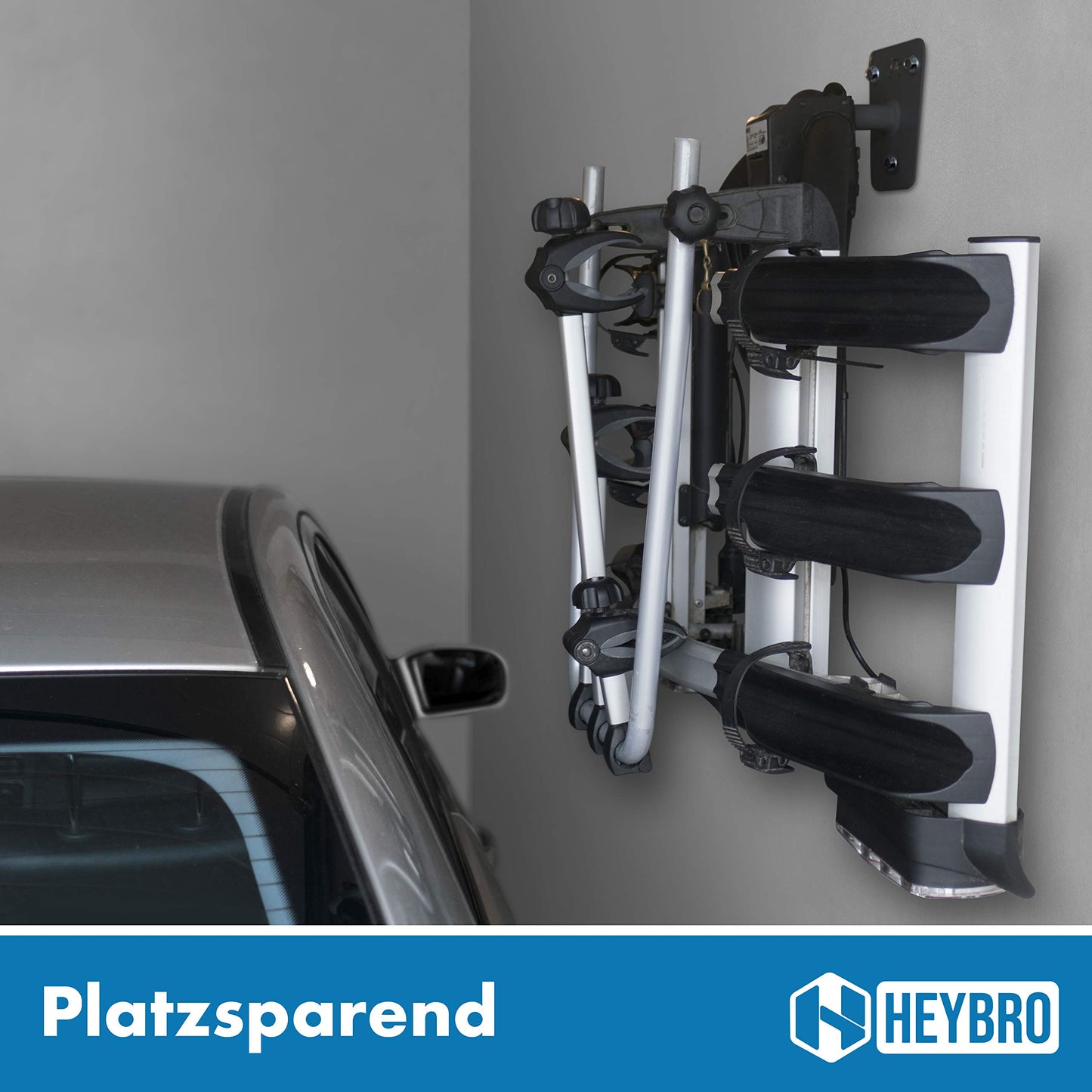 HEYBRO® Universal wall mount for bike racks - includes mounting hardware - optimal and stylish holder for your bike rack - eye-catcher in every garage and basement.