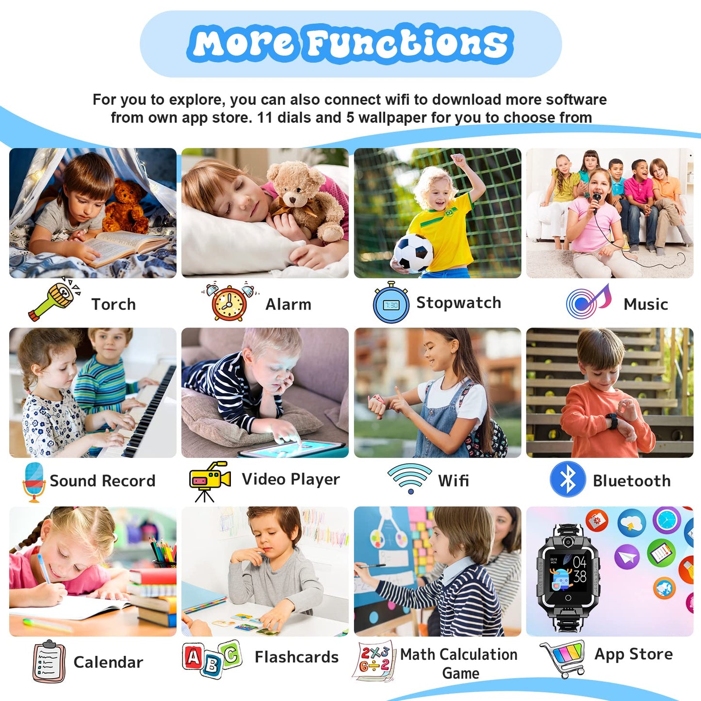 Children's GPS tracker smartwatch for boys and girls, 4G video & phone call with 360° rotation, kid's GPS watch for 4-12 years old, perfect for Christmas & birthday gifts (T10 black)