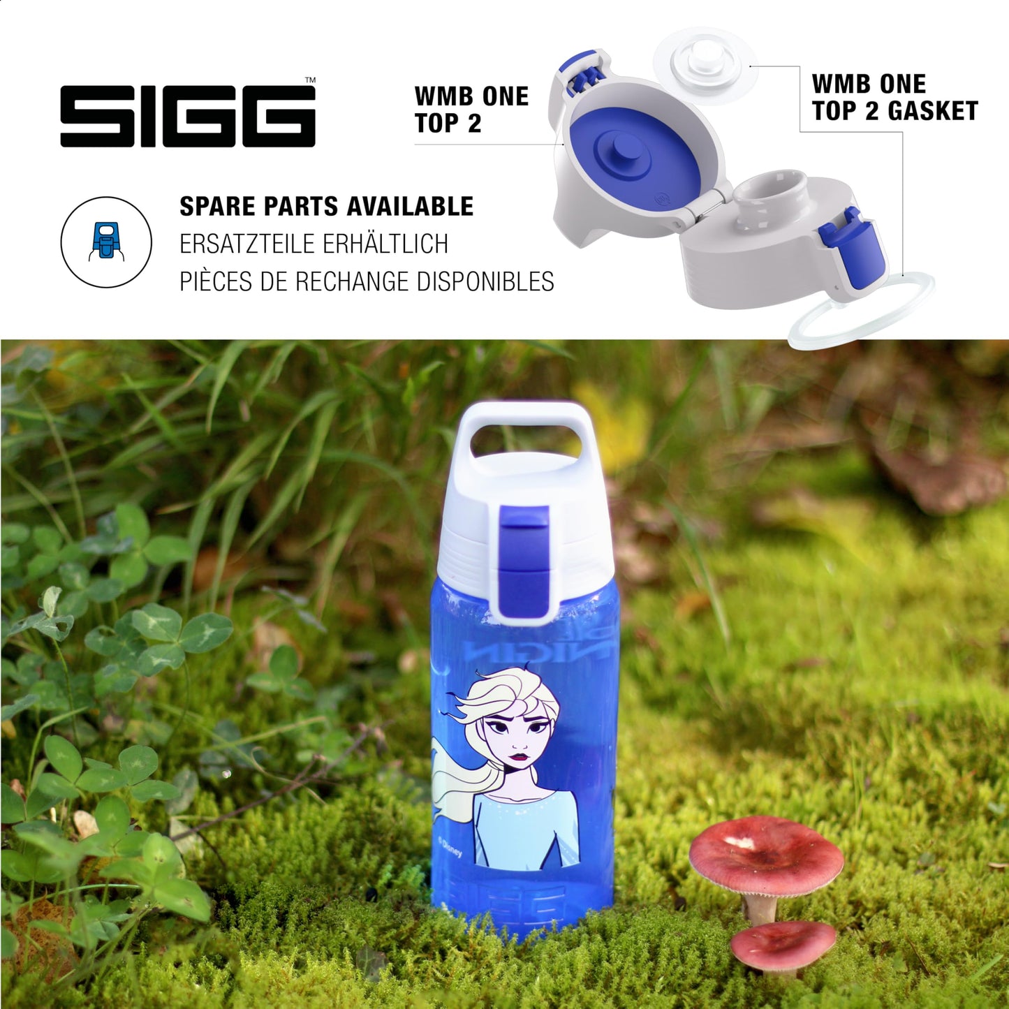 SIGG - Kids Water Bottle - Viva One Hot Speed - Suitable for Carbonated Drinks - Leak-proof - Dishwasher Safe - BPA-free - Sports & School - Blue - 0.5L