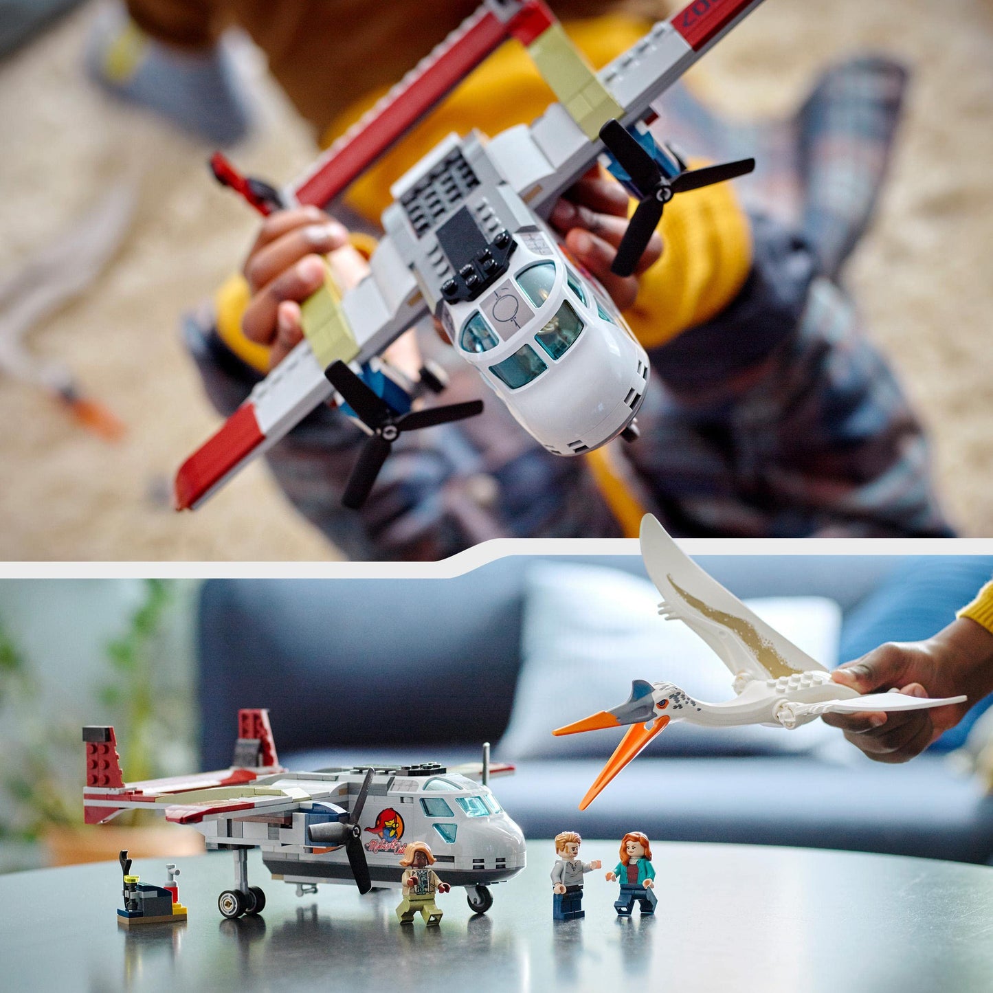 LEGO 76947 Jurassic World Quetzalcoatlus: Plane Heist, dinosaur toy with figures, gift for kids aged 7+.