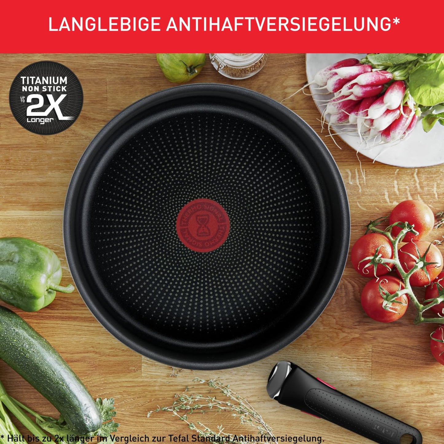 Tefal Ingenio Emotion 20-piece pot and pan set with detachable handle, includes accessories, stackable, space-saving, Induction-compatible Titanium 2X non-stick coating, easy to use and clean, L897SK.