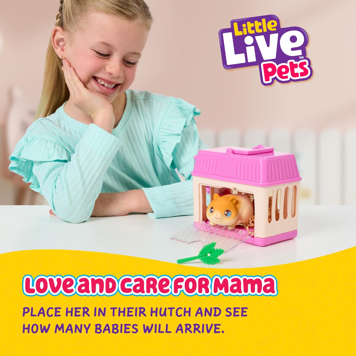 Little Live Pets - Mama Surprise Minis Hamster, Take care of your hamster or bunny mom in her cage and welcome 2, 3, or 4 mini babies.
