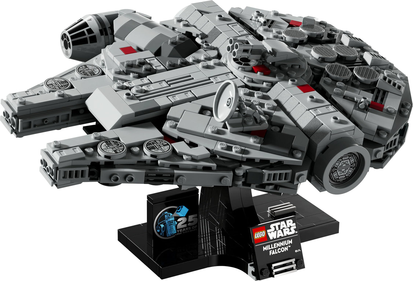 LEGO Star Wars 75375 Millennium Falcon - spaceship model for adults with display stand and nameplate as cool desk decoration - gift for fans of A New Hope.