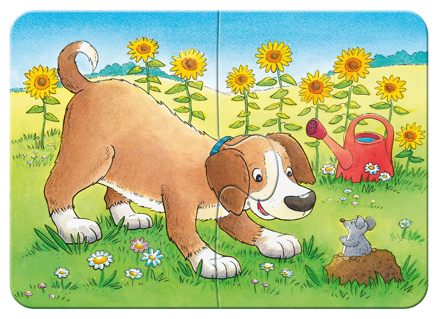 Ravensburger Children's Puzzle - 06951 Cute Pets - My First Puzzle with 2,4,6,8 pieces - Puzzle for children aged 2 years & 06573 Excavator, Tractor and Tipper - My First Puzzle with 3x6 pieces
