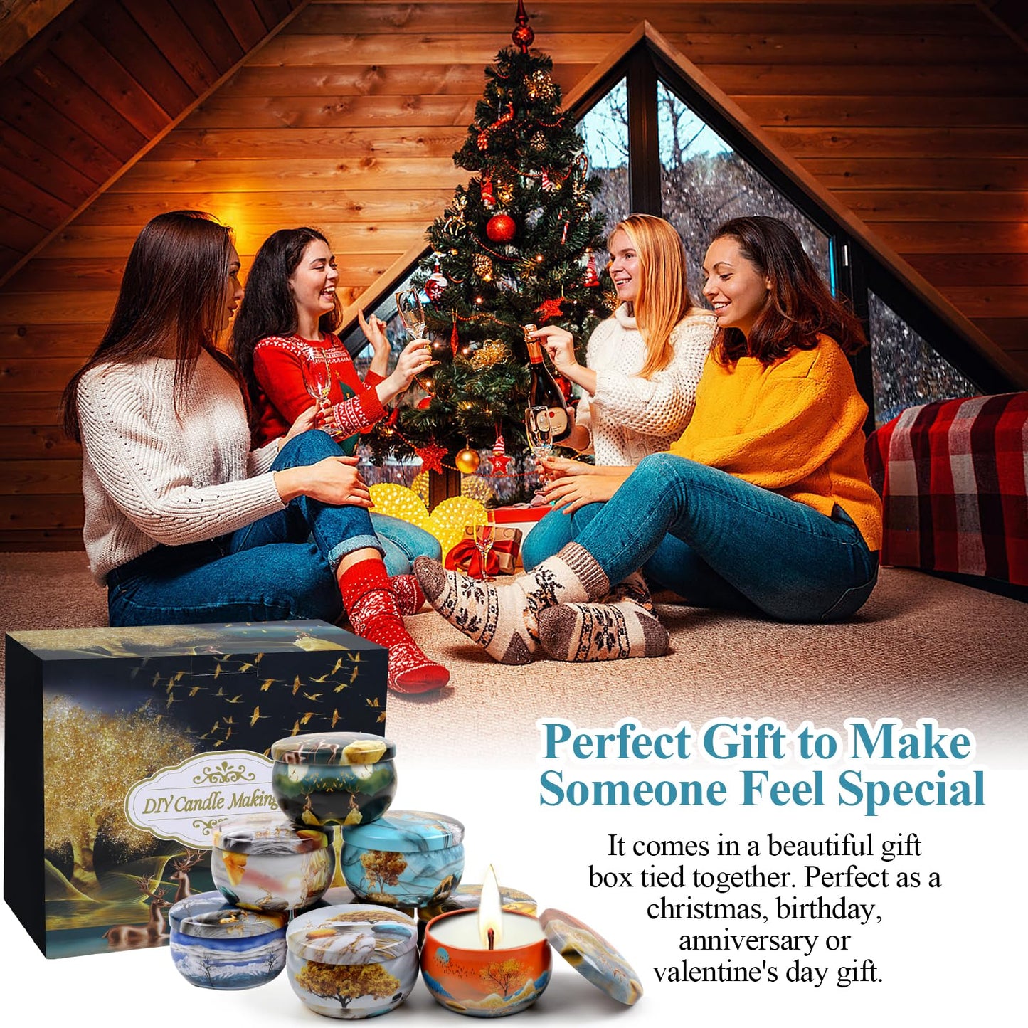 TEPENAR Unique Candle Making Set - Ideal candle making kit and scented candle gift set for Christmas, birthday, Mother's Day, women, and children.