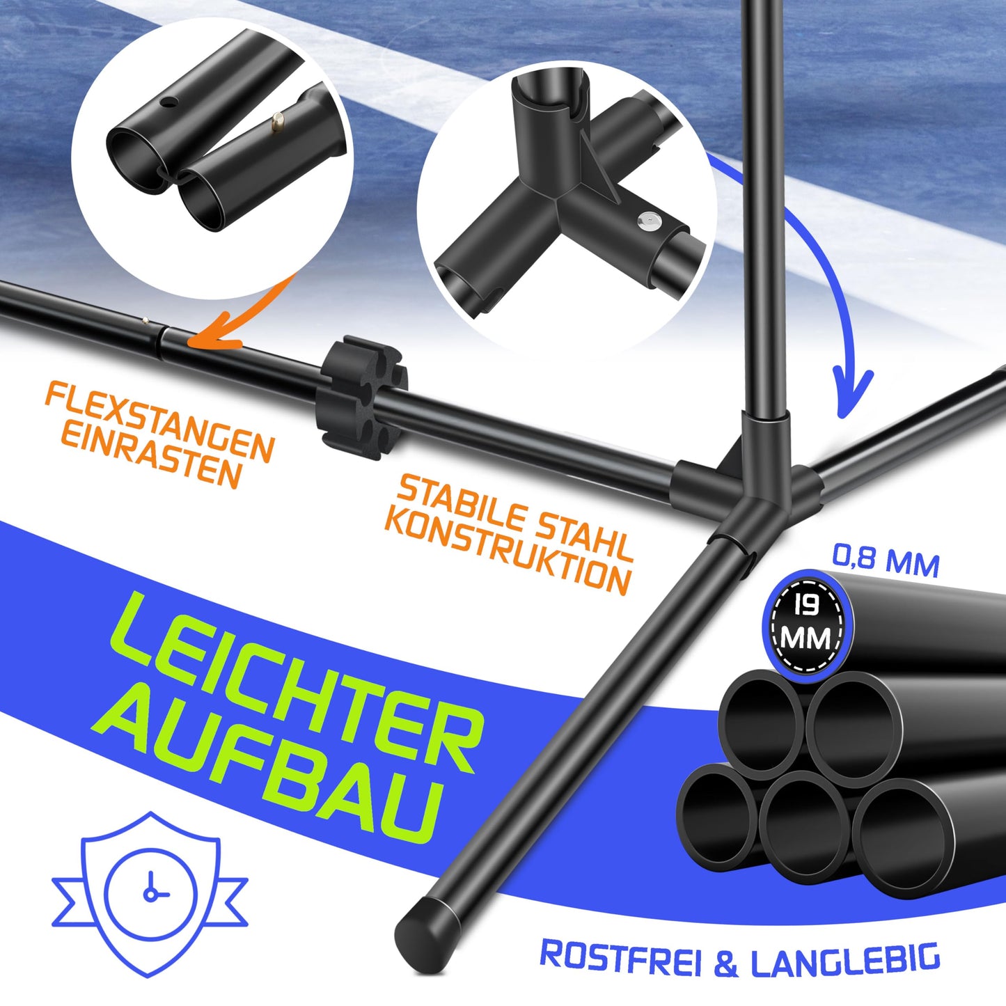 KESSER® Badminton Net Tennis Net | Badminton Net 3-Way Height Adjustable 107/120/155cm, sturdy frame, set with net, 3X shuttlecocks & 3X tennis balls, mounting accessories, carrying bag, indoor & outdoor
