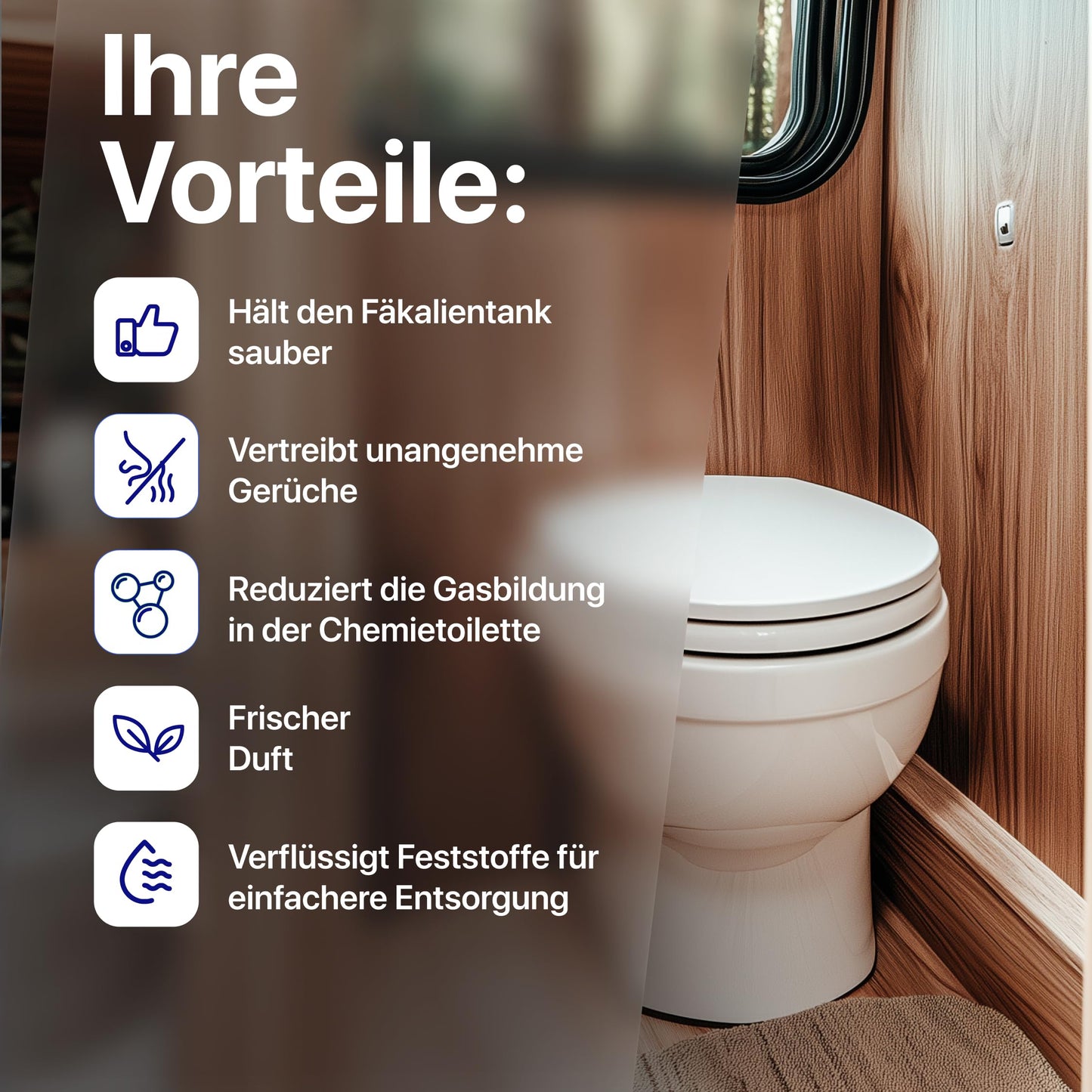 Sanitary fluid I Blue I Sanitary concentrate I 5 liters I Camping toilet waste tank I Toilet sanitary fluid for camping toilet waste tank I Sanitary additive I Toilet additive