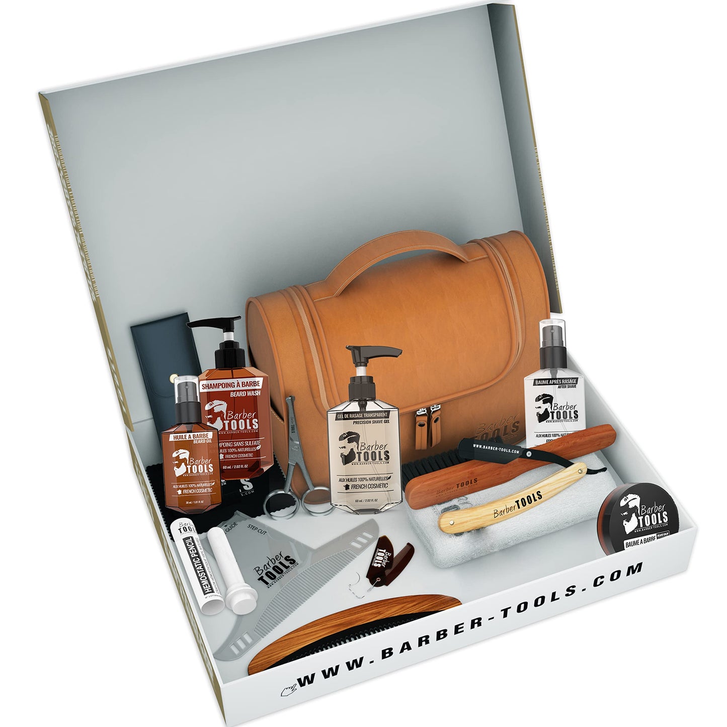 ✮ BARBER TOOLS ✮ Kit/Beard care set/Beard grooming set/Beard and shave | Cosmetics Made in France