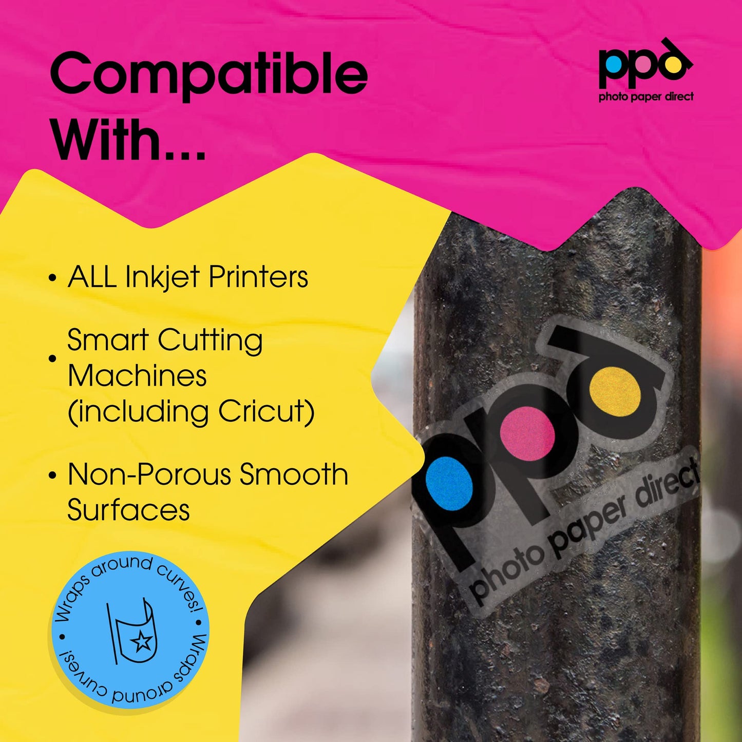 PPD 50xA4 Inkjet Label Film, Semi-Transparent, Self-Adhesive for Inkjet Printers PPD-39F-50