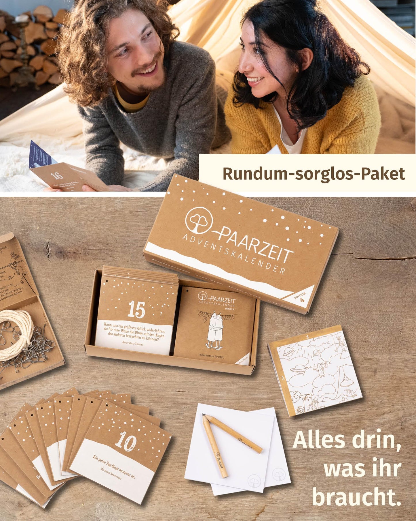 Couples Advent Calendar 2024 - EDITION 4 - 24 new experiences for real connection, gift for adults (women/men/queer) - Strengthen your love - easy & versatile (EDITION 4)