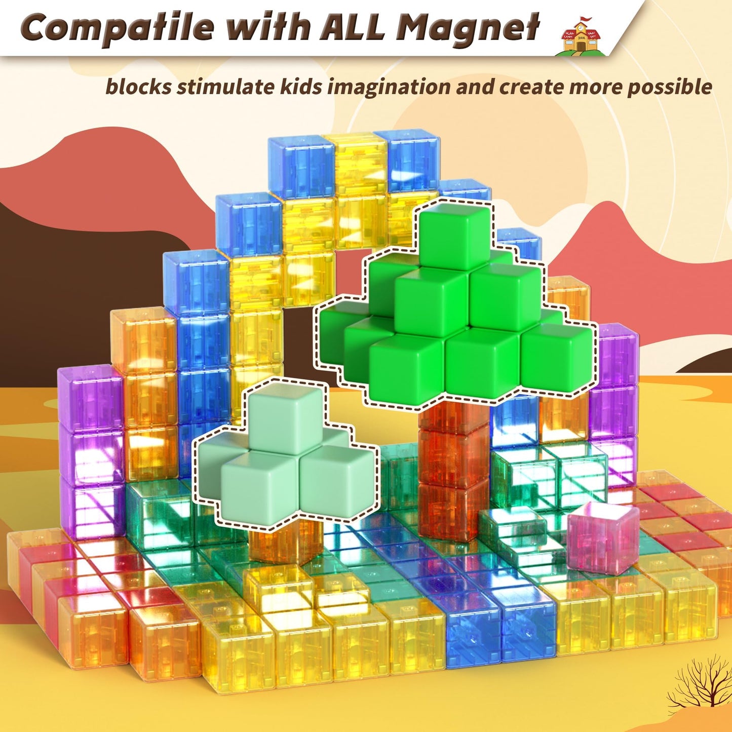 Aplus Please no Purchase, No Delivery Magnet Block Magnetic Toy