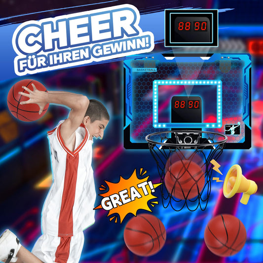 Aragallant Indoor Basketball Hoop for Kids, Mini Basketball Hoop for Room with 4 Balls and Electronic Scoreboard, Door Basketball Hoop for Girls Boys 3+, Gifts Sports Toy