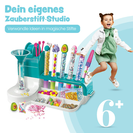 Clementoni Idea Pen Studio with over 50 accessories - DIY pen set with over 50 accessories - craft kit for making pens, creative toy & gift set for children ages 6 and up, 59415