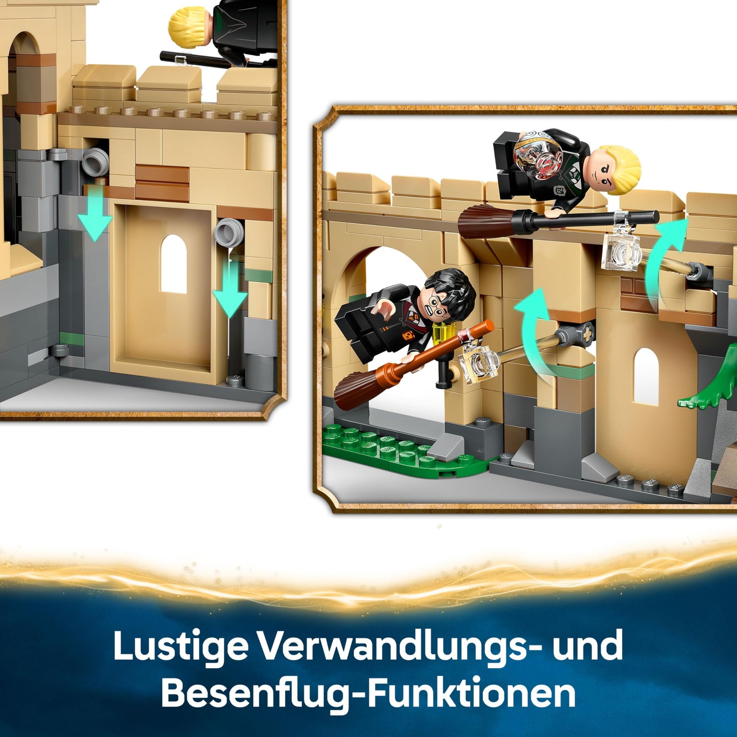 LEGO Harry Potter Hogwarts Castle: Flying Lessons adventure playset with 6 collectible minifigures, including Draco Malfoy & Professor McGonagall. Roleplay set for boys and girls ages 9+ 76447