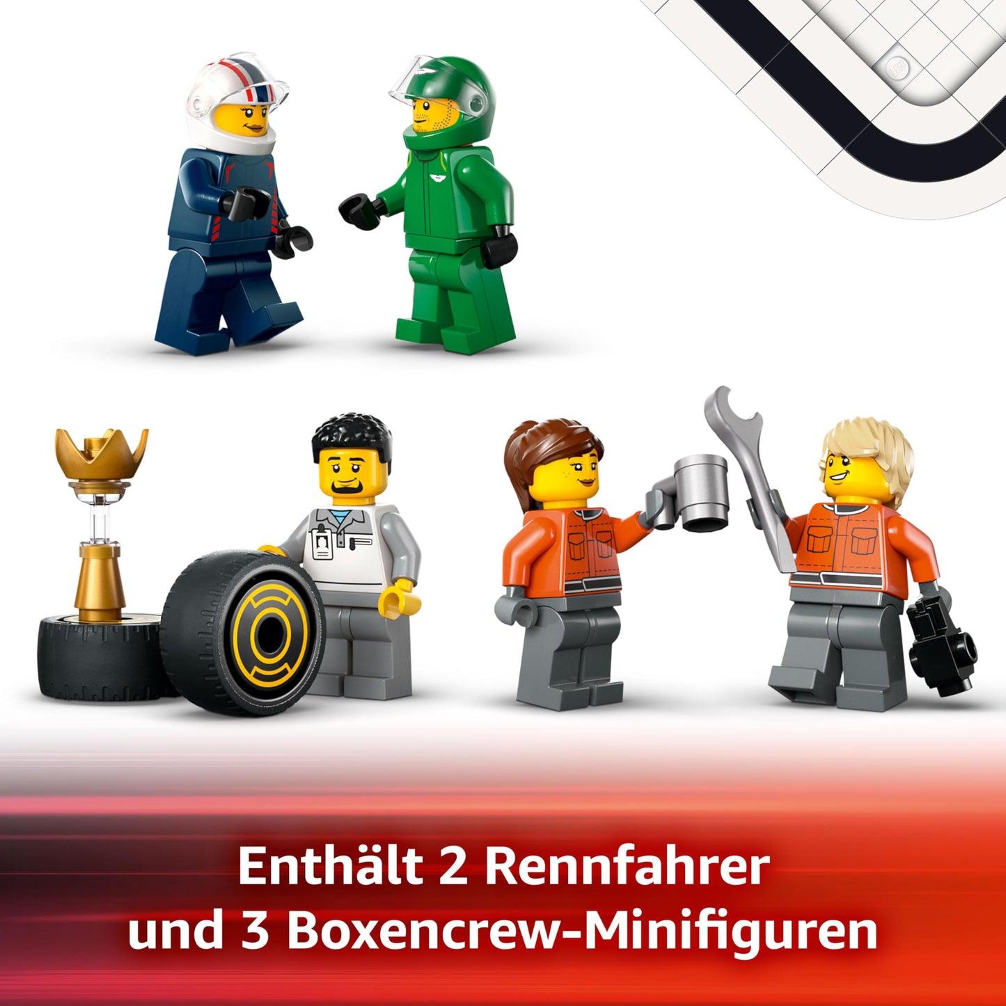 LEGO City F1 Transporter with RB20 & AMR24 F1 race cars - Toy car transporter for Red Bull & Aston Martin Formula 1 teams - Includes 5 minifigures - Gift for boys & girls 8+ years old 60445