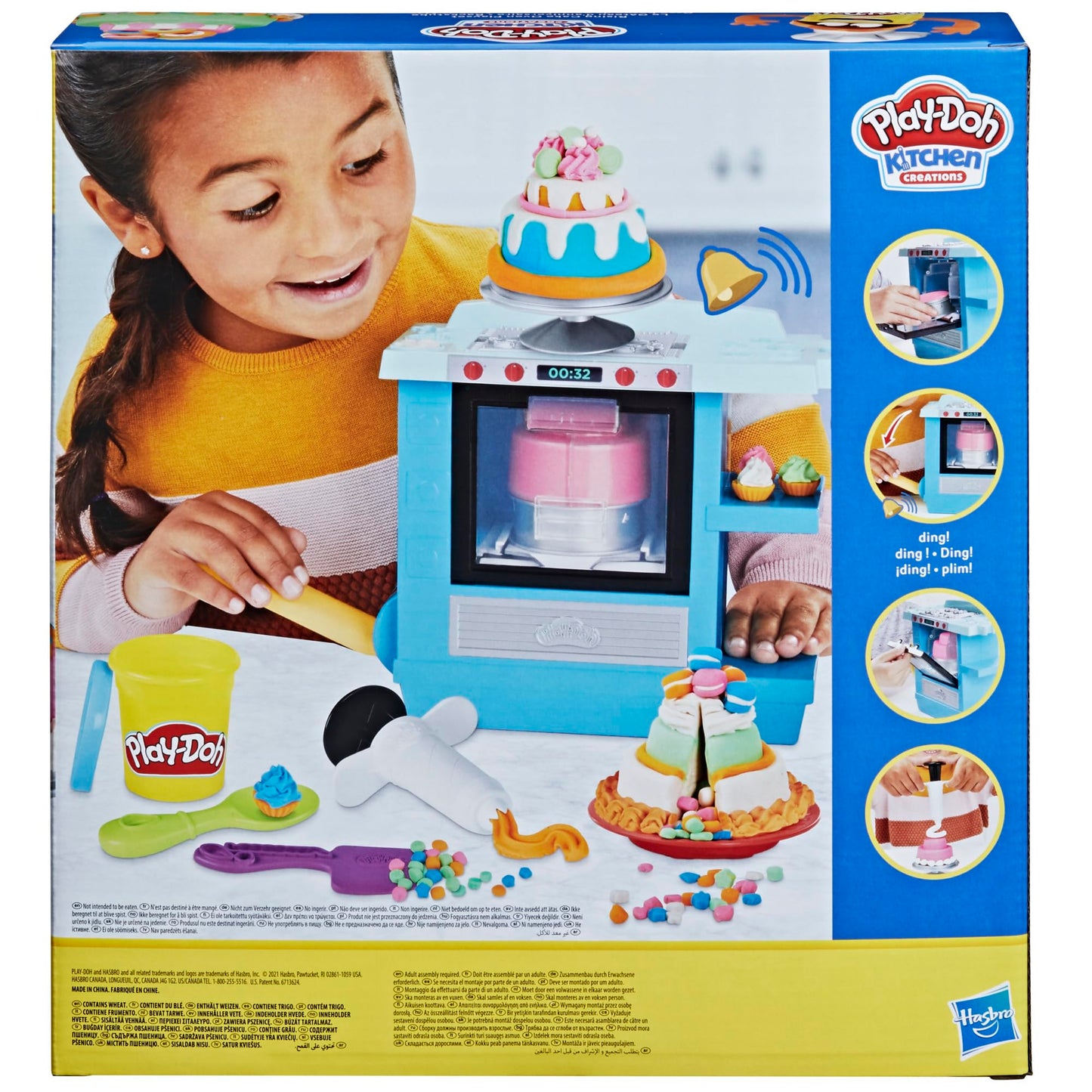 Play-Doh Kitchen Creations Bake Shop Playset for kids ages 3 and up, includes 5 colors.