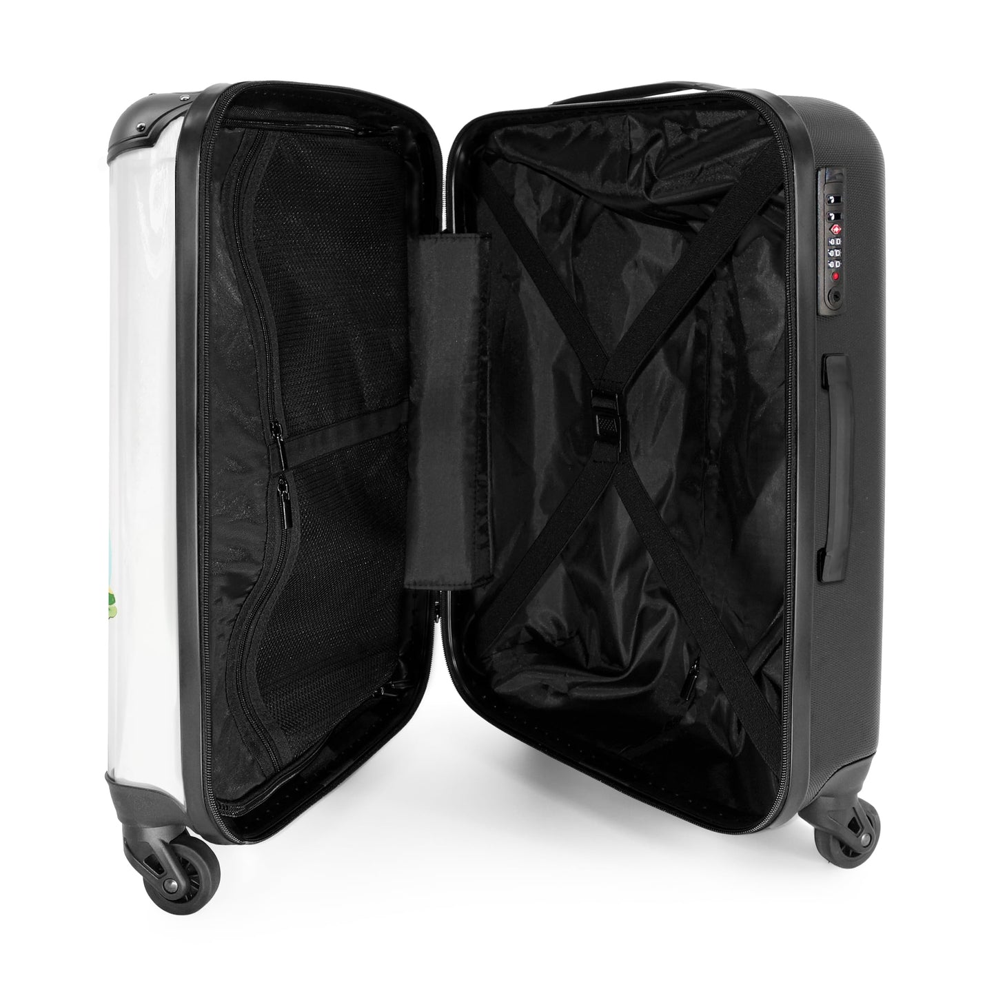 NoBoringSuitcases.com® Kids' travel suitcase Cabin Bag Large suitcase with wheels Gifts - Turtle - Watercolors - Animals - Kids' luggage suitcase medium-sized, 67x43x25cm.