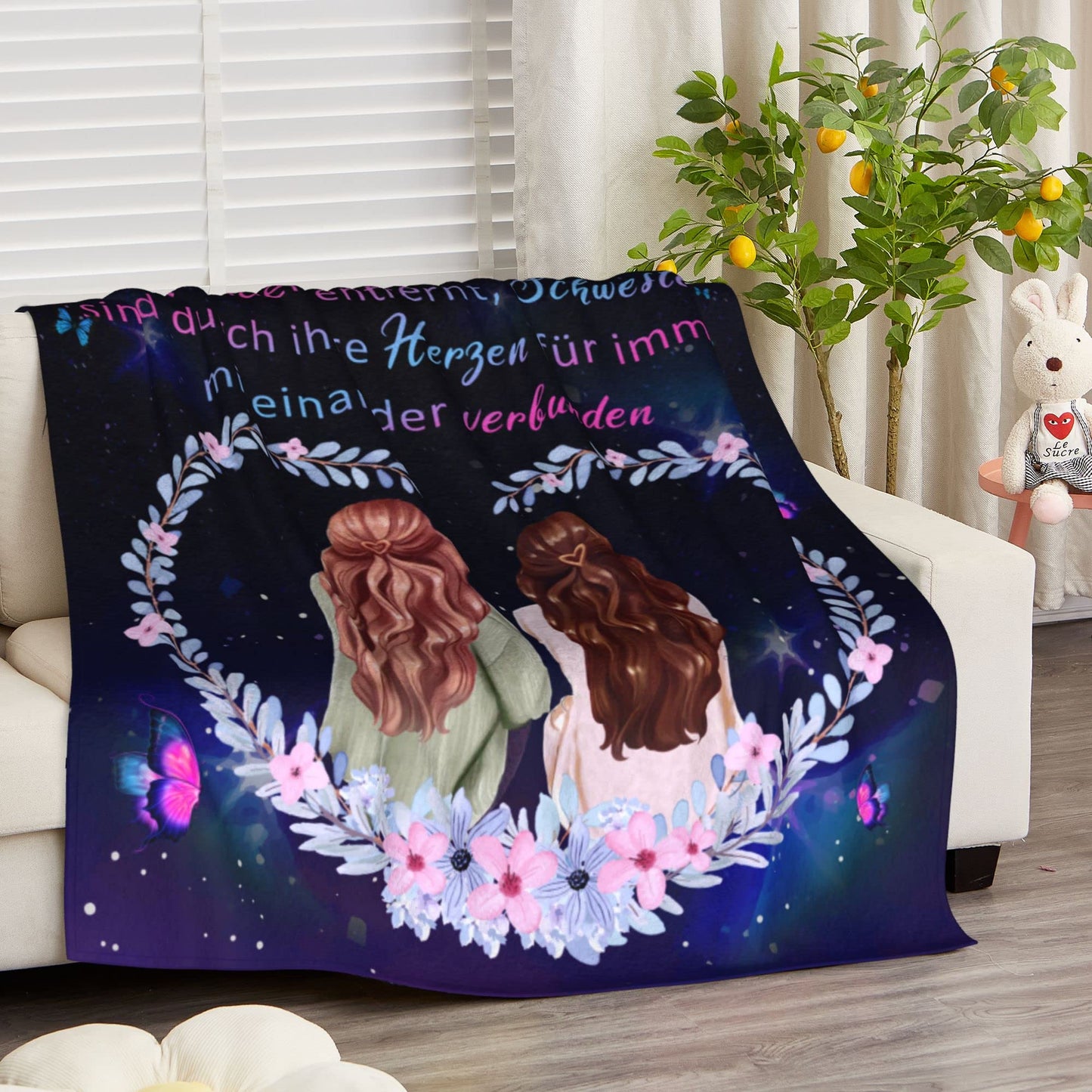 Bold and Brash Gifts for Sister, Birthday Gift for Best Sister, Beautiful Plush Fleece Blanket Gift Ideas for Birthday Christmas 130x150cm